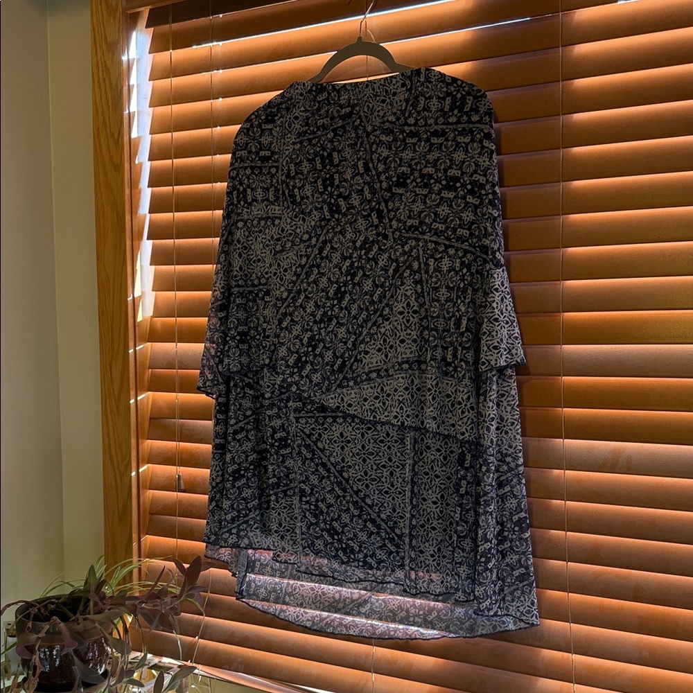 Christopher & Banks Black and White Printed Skirt
